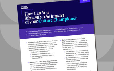 How Can You Maximize the Impact of Your Culture Champions?
