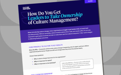 How Do You Get Leaders to Take Ownership of Culture Management?