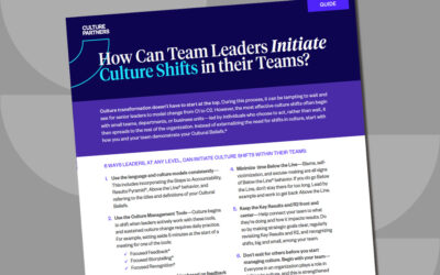 How Can Team Leaders Initiate Culture Shifts in their Teams?