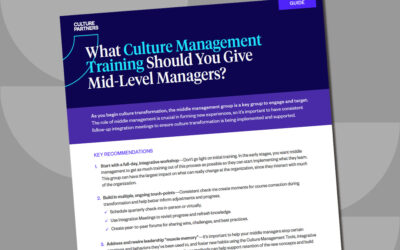 What Culture Management Training Should You Give Mid-Level Managers?